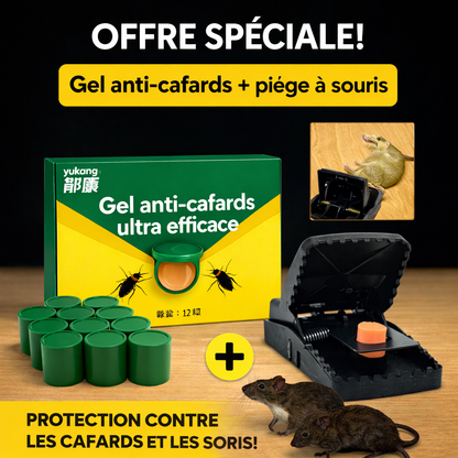 Gel Anti-Cafards Ultra Efficace – Élimination Rapide en 3 à 7 Jours (12 Pastilles)