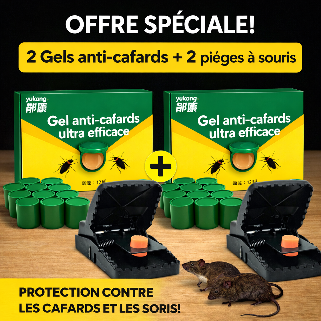Gel Anti-Cafards Ultra Efficace – Élimination Rapide en 3 à 7 Jours (12 Pastilles)