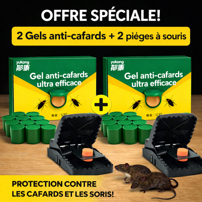 Gel Anti-Cafards Ultra Efficace – Élimination Rapide en 3 à 7 Jours (12 Pastilles)